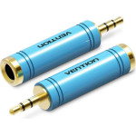 Vention 3.5mm Male To 6.5mm Female Audio Adapter Blue Metal Type - (VAB-S04-L)