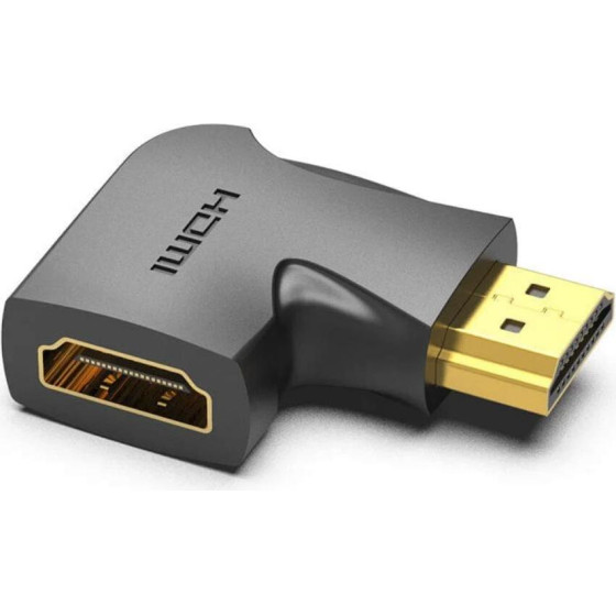 Vention Hdmi 90� Male To Female Vertical Flat Adapter Black - (AIPB0)