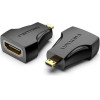 Vention Micro Hdmi Male To Hdmi Female Adapter Black - (AITB0)