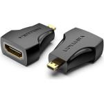 Vention Micro Hdmi Male To Hdmi Female Adapter Black - (AITB0)