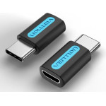 Vention Type-C Male To Micro Usb 2.0 B Female Adapter Black Pvc Type - (CDXB0)