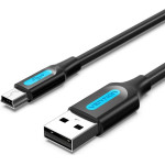 Vention Usb 2.0 A Male To Mini-B Male Cable 0.5M Black Pvc Type - (COMBD)