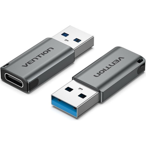 Vention Usb 3.0 Male To Type-C Female Adapter Gray Aluminum Alloy Type - (CDPH0)