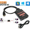 Powertech Hdmi Splitter 1-In �� 2-out, 4K/30Hz, HDR/HDCP, ����� - (CAB-H173)