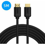 Baseus 2x Hdmi 2.0 4K 30Hz Cable, 3D, HDR, 18Gbps, 5m Black - (CAKGQ-D01)