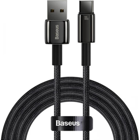 Baseus Tungsten Gold Cable Usb To USB-C, 100W, 1m (black) - (CAWJ000001)