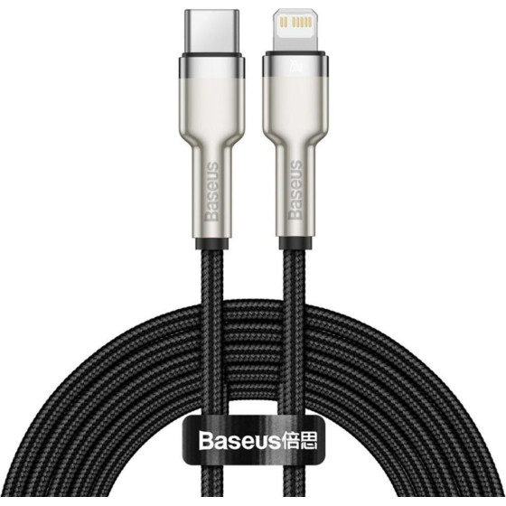 Baseus USB-C Cable For Lightning Cafule, PD, 20W, 2m (black) - (CATLJK-B01)