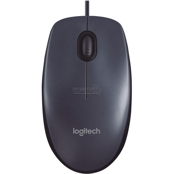 Logitech M100 Optical Mouse (Gray, Wired) - (910-005003)