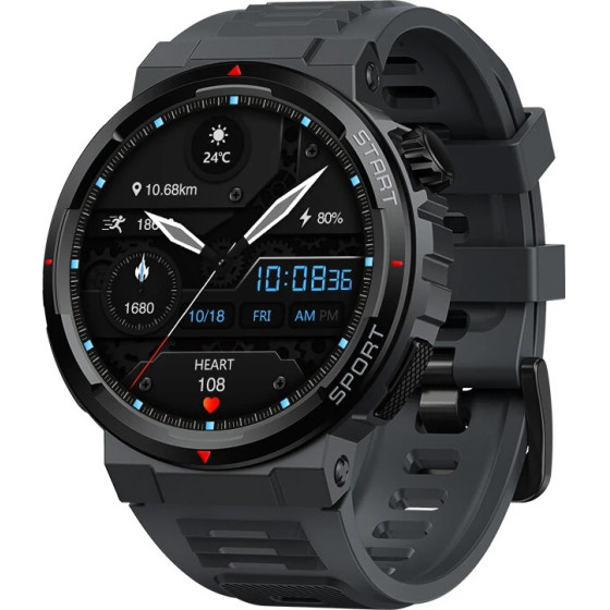 Zeblaze Smartwatch Ares 3 Plus, Heart rate, 1.43'' AMOLED, IP68, ����� - (ARES3PLUS-BK)