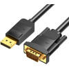 Vention Displayport To Vga Cable 5M Black - (HBLBJ)