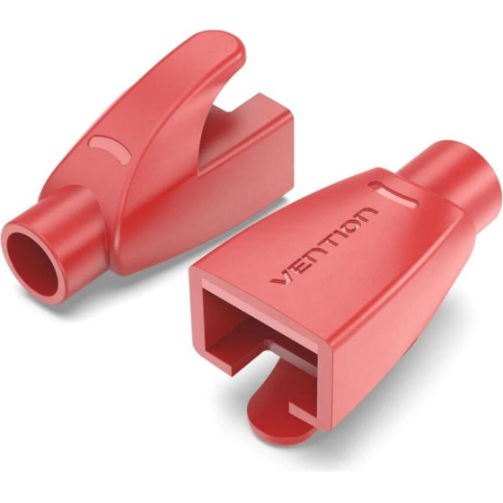 Vention RJ45 Strain Relief Boots Red Pvc Type 100-Pack - (IODR0-100)