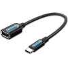 Vention Type-C Male To Usb A Female Otg Cable 0.15M Black Pvc Type - (CCSBB)