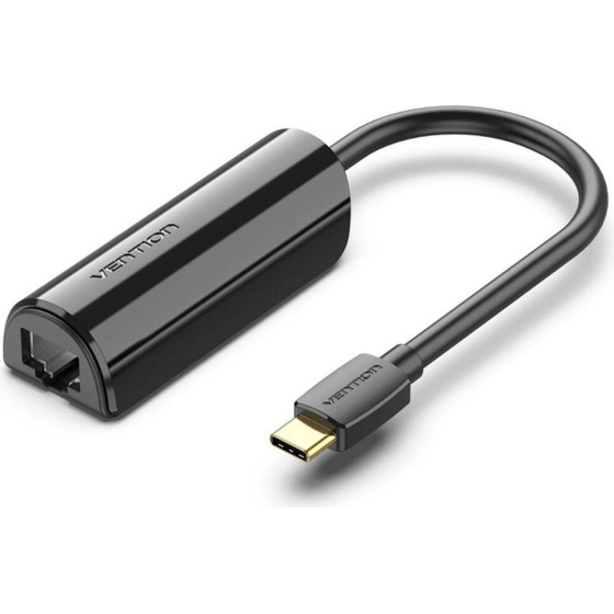 Vention Type-C To Gigabit Ethernet Adapter 0.15M Black - (CFBBB)