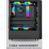 Armaggeddon Gaming Pc Case Dual Chamber With 3 Argb Fans Tritron 2 Black - (TRITRON2-B)