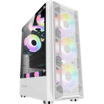 Armaggeddon Gaming Pc Case Dual Chamber With 3 Argb Fans Tritron 2 White - (TRITRON2-W)