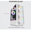 Armaggeddon Gaming Pc Case Dual Chamber With 3 Argb Fans Tritron 2 White - (TRITRON2-W)