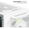 Armaggeddon Gaming Pc Case Dual Chamber With 3 Argb Fans Tritron 2 White - (TRITRON2-W)