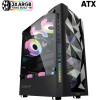 Armaggeddon Gaming Pc Case Dual Chamber With 3 Argb Fans Tritron 3 Black - (TRITRON3-B)