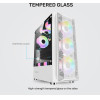Armaggeddon Gaming Pc Case Dual Chamber With 3 Argb Fans Tritron 3 White - (TRITRON3-W)