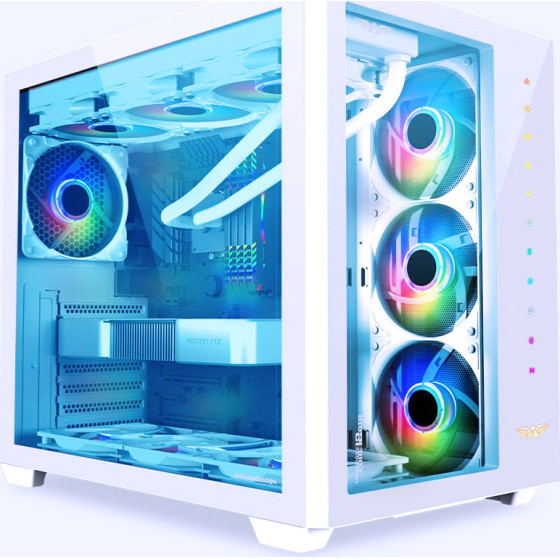 Armaggeddon Gaming Pc Case Full Atx Tessaraxx Core 12 Air White - (CORE12AIRW)