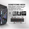 Armaggeddon Gaming Pc Case With 4 Argb Fans Tritron Pro 200 Black - (TRITRON200PRO-B)
