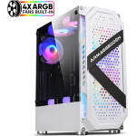 Armaggeddon Gaming Pc Case With 4 Argb Fans Tritron Pro 200 White - (TRITRON200PRO-W)