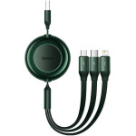 Baseus Bright Mirror 2 Flat / Retractable Usb To Lightning / Type-C / Micro Usb Cable 3.5A ������� 1.1m - (CAMJ010006)