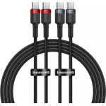 Baseus Cable Cafule USB-C To USB-C 100W1m 2pSc Red Black Grey Black - (P10318306003-00)