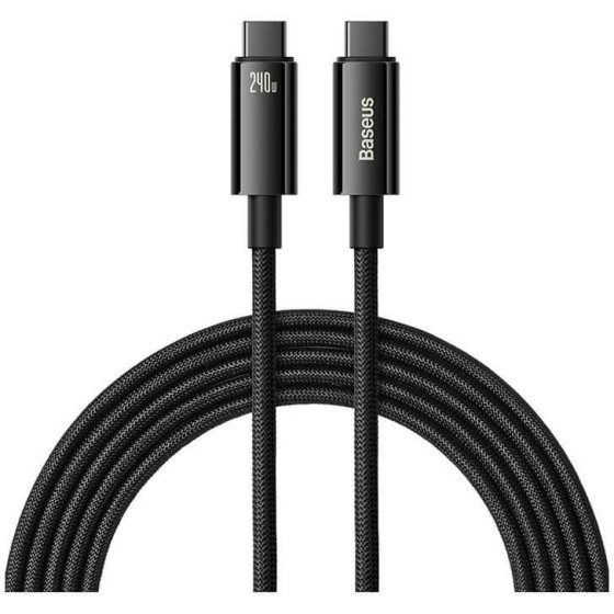 Baseus ������� USB-C �� USB-C Tungsten Gold 240W 3m ����� - (CAWJ040201)
