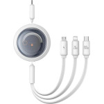 Baseus Fast Charging Cable 3in1 Free2DRaw USB-C To USB-C/Lightning/Micro 100W 1.1m White - (P10368700211-03)