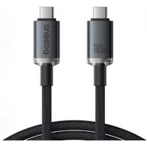 Baseus Fast Charging Cable Crystal Shine USB-C To USB-C 100W 1.5m 20Gb Black - (P10318204111-00)