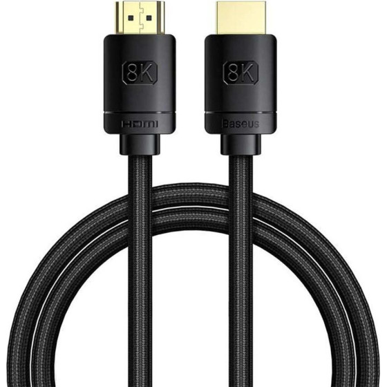Baseus High Definition Series Hdmi 2.1 cable, 8K 60Hz, 3D, HDR, 48Gbps, 1m Black - (CAKGQ-J01)