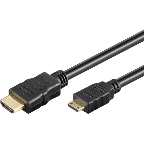 Goobay ������� Mini Hdmi �� Hdmi �� Ethernet, 4K/60Hz, 18 Gbps, 1.5m, ����� - (74082)