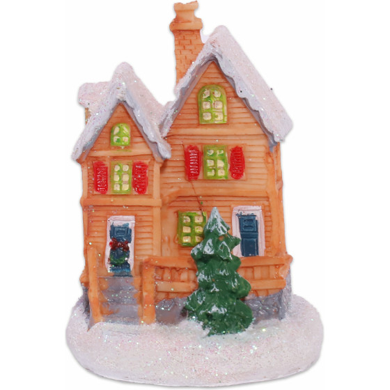 Artezan Christmas Led Table Top House Decoration Light Brown 8.5*6.5*6cm