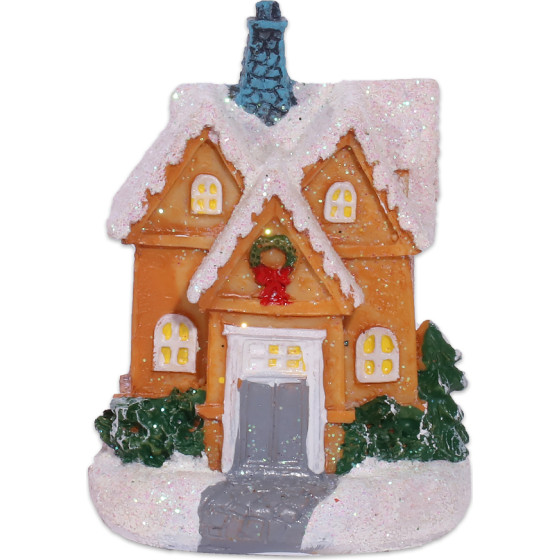 Artezan Christmas Led Table Top House Decoration Yellow 8.3*6.5*6cm
