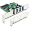 DeLock ����� ��������� Pci Express x1 �� 4x Usb 5 Gbps - (89360)