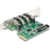 DeLock ����� ��������� Pci Express x1 �� 4x Usb 5 Gbps - (89360)