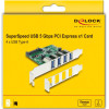 DeLock ����� ��������� Pci Express x1 �� 4x Usb 5 Gbps - (89360)
