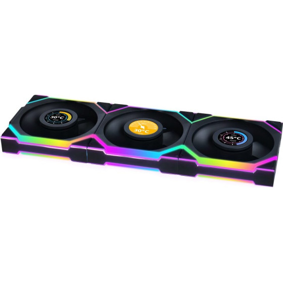 Lian Li Unifan Sl Wireless Lcd 120 -3PCs Black (Triple Pack Include Controller) - Case Fan - (G99.12SLLCD1W3B.00)