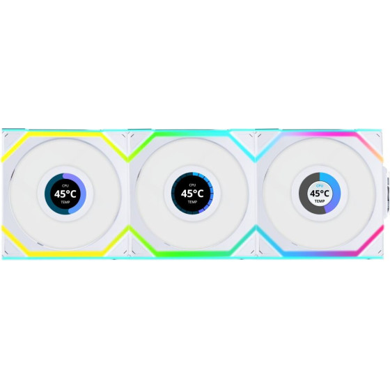 Lian Li Unifan Sl Wireless Lcd 120 -3PCs White (Triple Pack Include Controller) - Case Fan - (G99.12SLLCD1W3W.00)