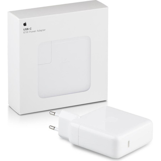 Apple Travel USB-C Type C Power Adapter 61W 5V/3.0A 9V/2.22A White Packing Or - (MRW22ZM/A)