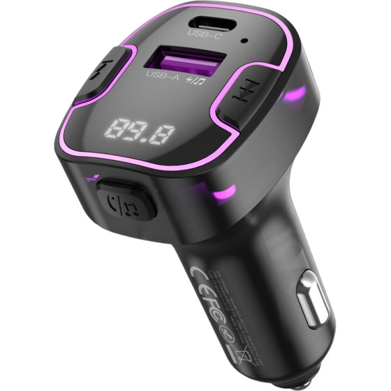 XO BCC12 Smart Bluetooth MP3+5V3.1A Car Charged Atmosphere Light