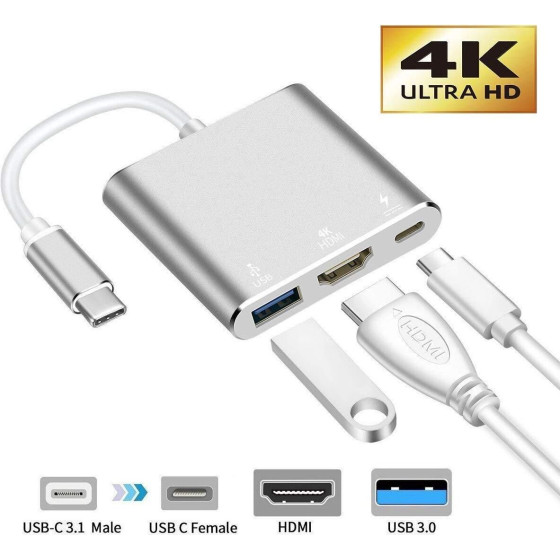 ����������� Usb Type C �� 4K Hdmi + USB3.0 + PD