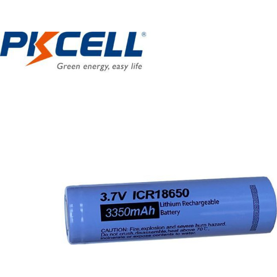 PKCELL ICR18650 3.7V 3350mAh Pcb - (ICR18650 3350)