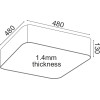 Aca ������ �/� Led 40W 4000LM Cct ����� ���/�� 48X48XH13CM Emery - (HM28LEDC48BKCCT)