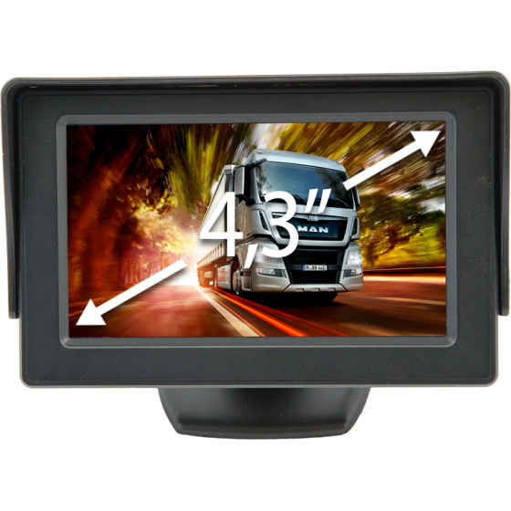 DGA ����� Monitor Tft Lcd 4,3 12-24V ��� ������� �� ���� �������� - 1 ���. - (VMO43)