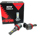 Auto Gs ������ Led �8/H9/H11/H16JP 60W 7200LM 2 ������� - (16422)