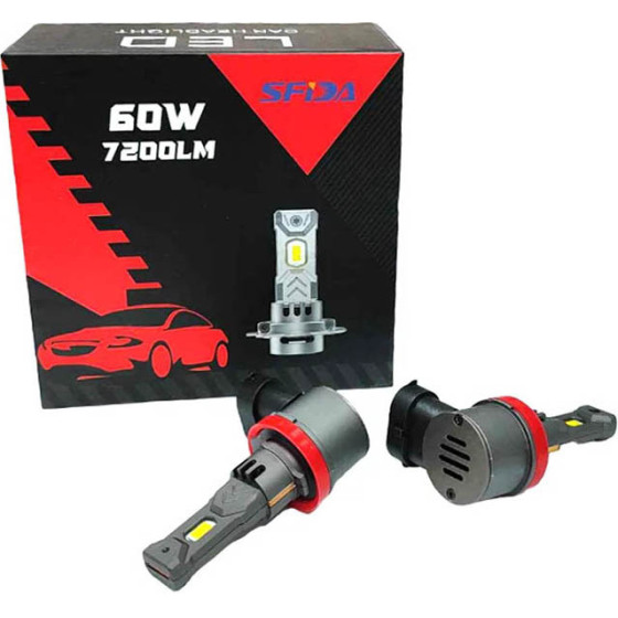 Auto Gs ������ Led �8/H9/H11/H16JP 60W 7200LM 2 ������� - (16422)