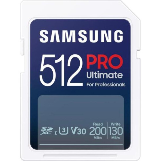 Samsung Pro Ultimate Sdxc 512GB Class 10 U3 V30 UHS-I - (MB-SY512S/WW)