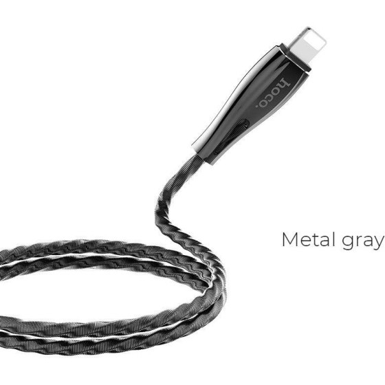Hoco Metal Armor ��������� ������� Lightning �������� & Data 1.2m, ���� - (U56)